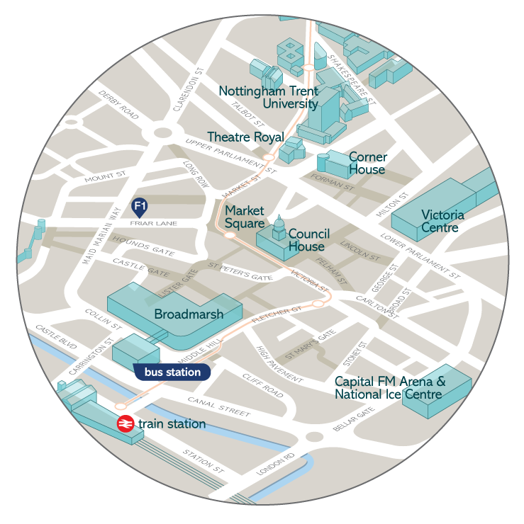 Nottingham city centre kinchbus