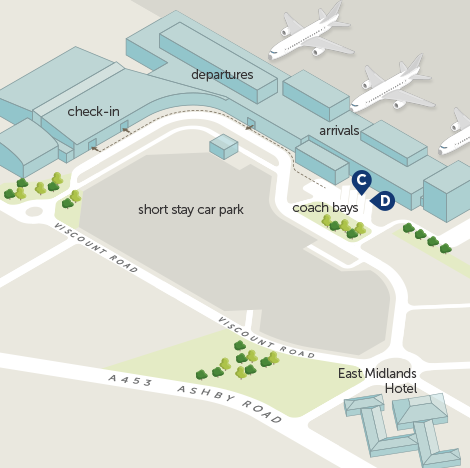 Map Of East Midlands Airport